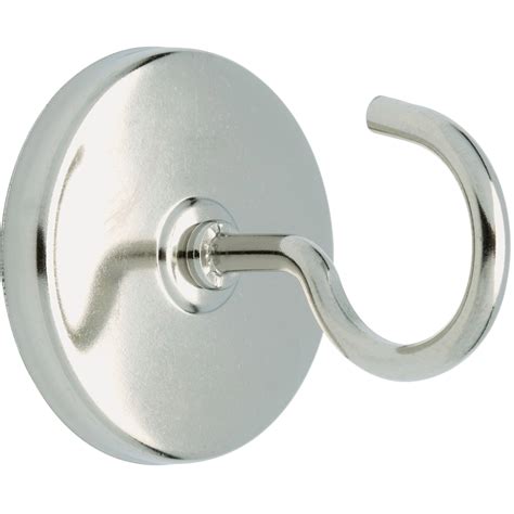 The Hillman 536239 Magnetic Hook is designed for use around the home or office to hang lightweight items from magnetic surfaces. The magnetic hook is capable of holding up to 9 pounds and a non-scratch liner to avoid damage to attached surfaces. The 536239 features a silver design with a zinc finish and comes with one magnetic hook.
